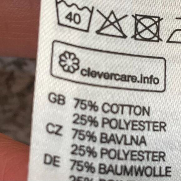 H&M Neutral/Tan Marled Cotton Blend Oversized Chunky Knit Sweater/Tunic, S - Picture 8 of 13